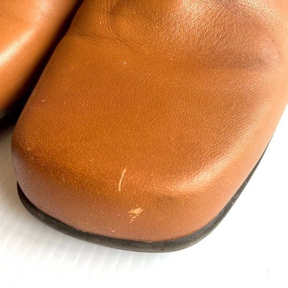 FORWARD Square Toe Leather Boots Cognac Brown Women’s Size 10 Classic Fall - Picture 13 of 14
